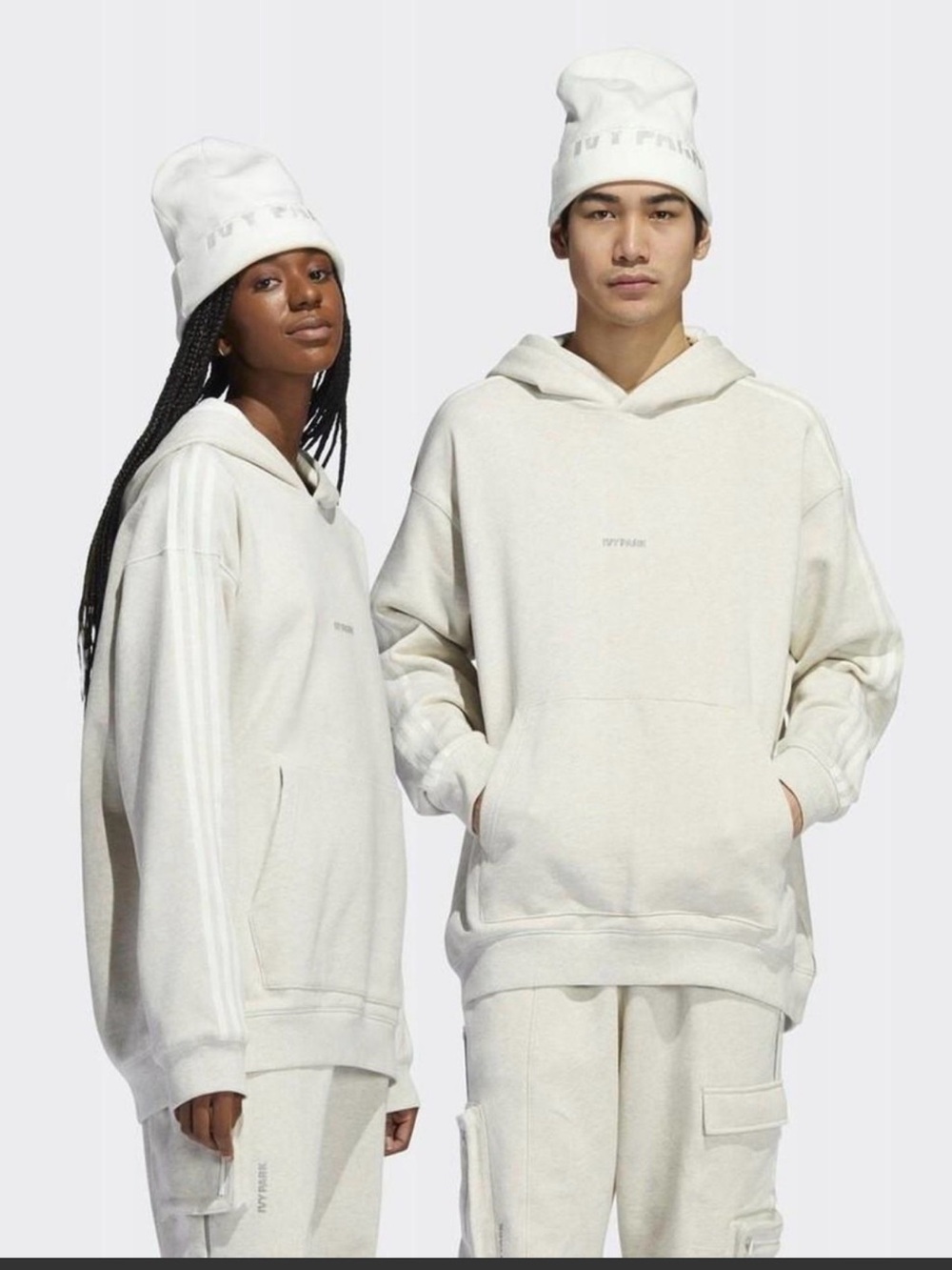Adida IVY PARK Cremel IVY Park Collection Unisex Heavy Hoodie Sz L